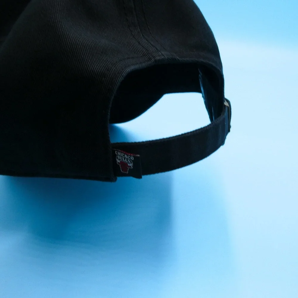 '47‎ Brand Hat Youth Chicago Bulls Black Clean Up Adjustable NBA Baseball Cap